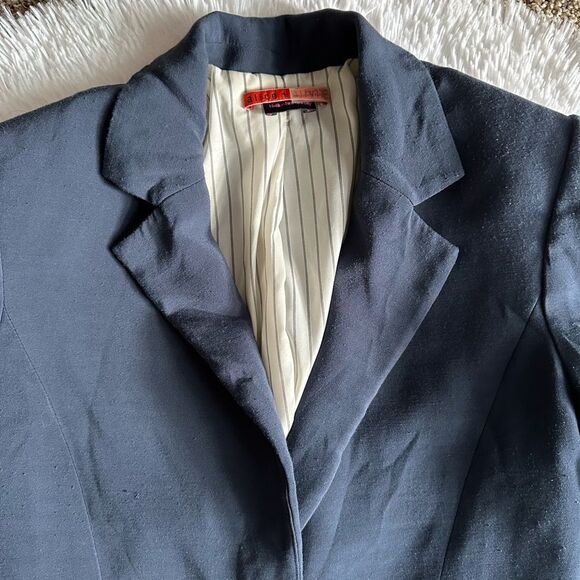 Alice + Olivia Blazer Jacket Lined Blue Womens Size Small FLAWED - Picture 4 of 9